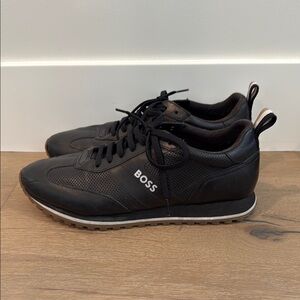BOSS Men's Black Sneakers, Size 43, US 10